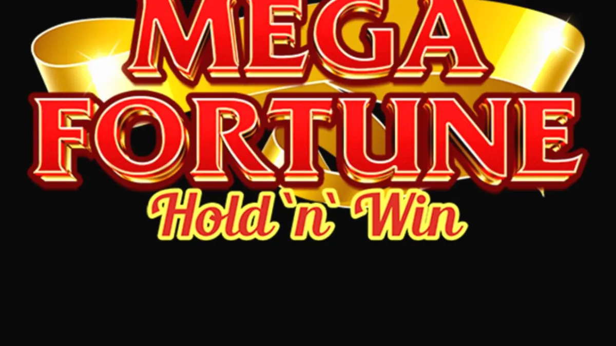 Tampilan layar slot Mega Fortune Hold ‘n’ Win dengan simbol buah klasik dan koin emas.